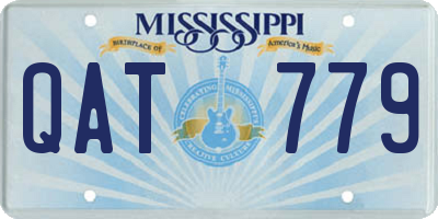 MS license plate QAT779