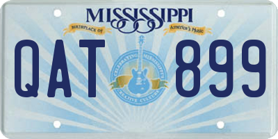 MS license plate QAT899