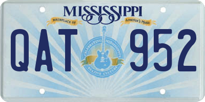 MS license plate QAT952