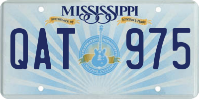 MS license plate QAT975