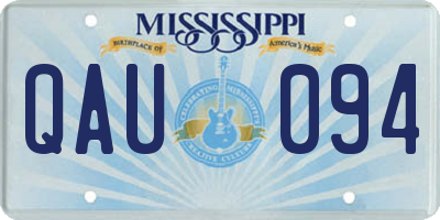 MS license plate QAU094