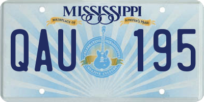 MS license plate QAU195