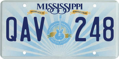 MS license plate QAV248