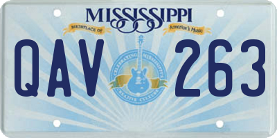 MS license plate QAV263
