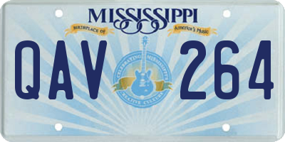 MS license plate QAV264