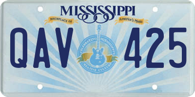 MS license plate QAV425
