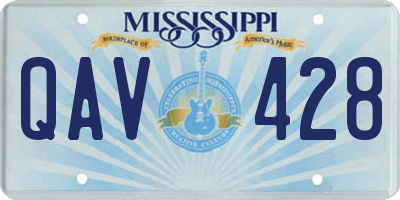 MS license plate QAV428