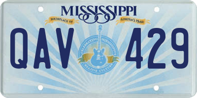 MS license plate QAV429