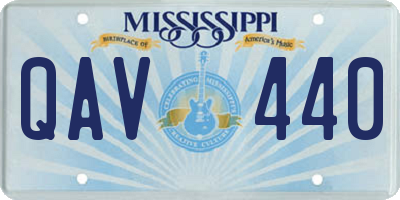 MS license plate QAV440