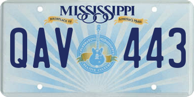 MS license plate QAV443