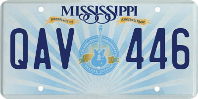 MS license plate QAV446