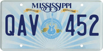 MS license plate QAV452