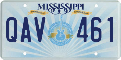 MS license plate QAV461
