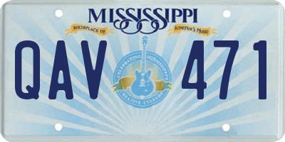 MS license plate QAV471