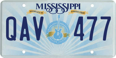 MS license plate QAV477