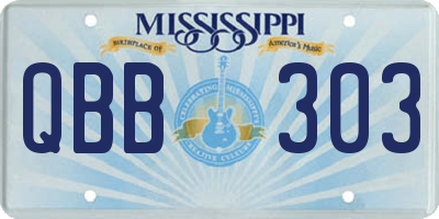 MS license plate QBB303
