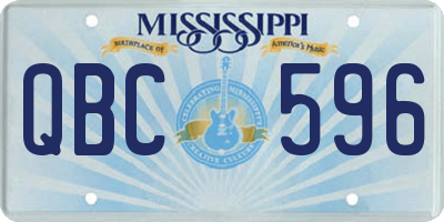 MS license plate QBC596