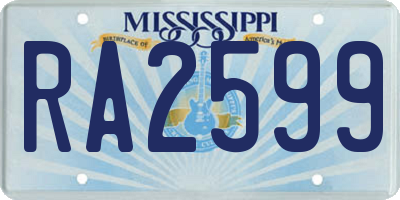 MS license plate RA2599