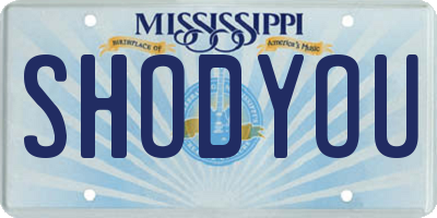 MS license plate SHODYOU