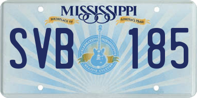 MS license plate SVB185