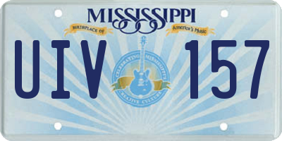 MS license plate UIV157