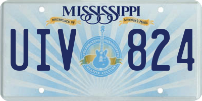 MS license plate UIV824