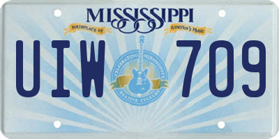 MS license plate UIW709