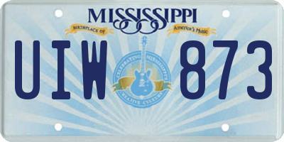 MS license plate UIW873