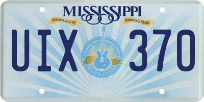 MS license plate UIX370