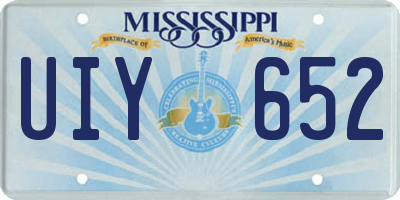 MS license plate UIY652