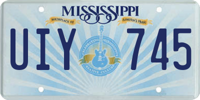 MS license plate UIY745