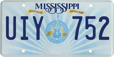 MS license plate UIY752