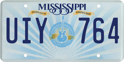MS license plate UIY764