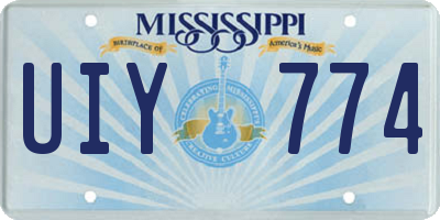 MS license plate UIY774