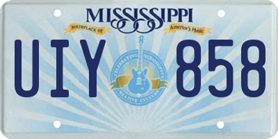 MS license plate UIY858