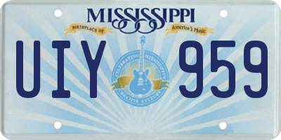 MS license plate UIY959
