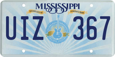 MS license plate UIZ367