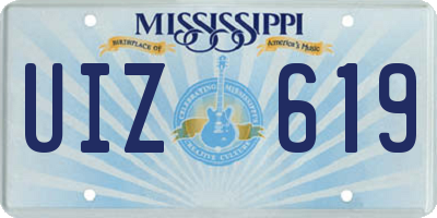 MS license plate UIZ619