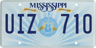 MS license plate UIZ710