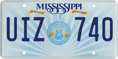 MS license plate UIZ740