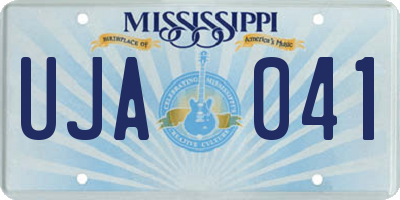 MS license plate UJA041