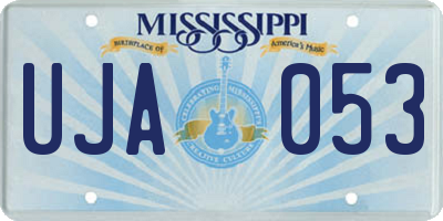 MS license plate UJA053