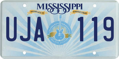 MS license plate UJA119