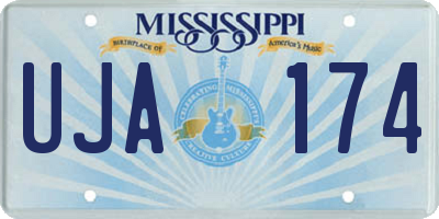 MS license plate UJA174