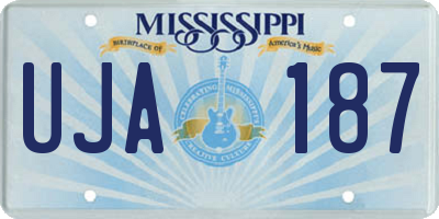 MS license plate UJA187