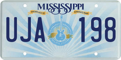 MS license plate UJA198