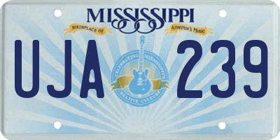 MS license plate UJA239