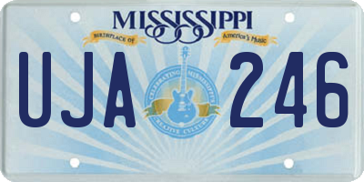 MS license plate UJA246