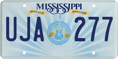 MS license plate UJA277