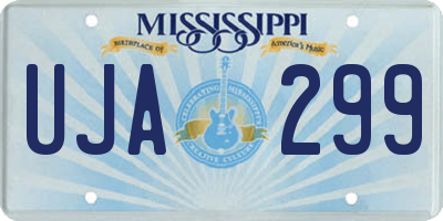 MS license plate UJA299